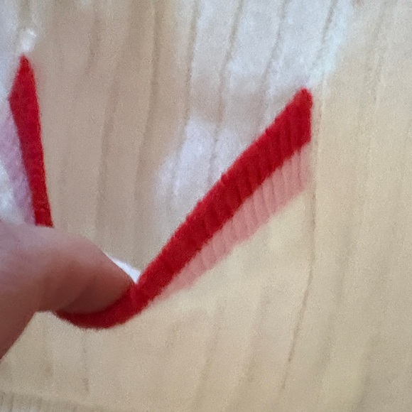 Women’s sweater| LOFT White Cardigan with Red and pink Trim💕❤️Size Small Exc! - Picture 6 of 8
